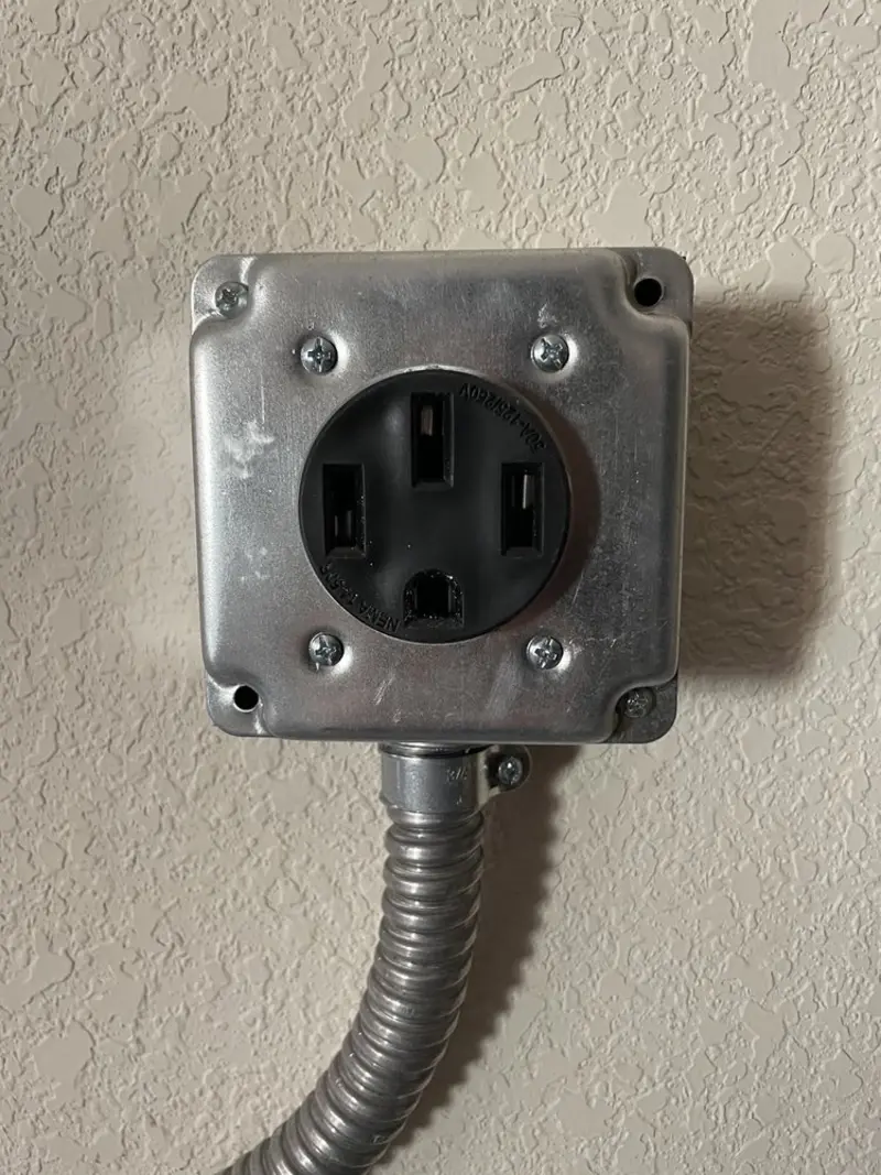 NEMA 14-50 outlet installed for Electrical Panel Upgrade in Glendora